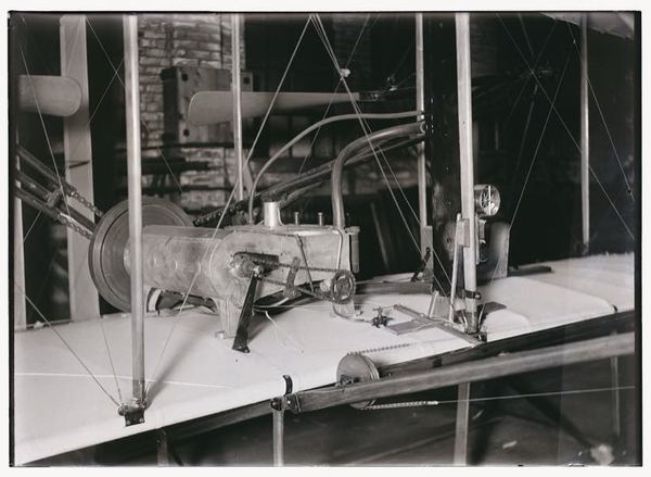 The four-cylinder aluminium engine on the 1903 Wright Flyer.
